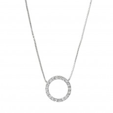 HN-Circle Crystal Necklace HNKCR 