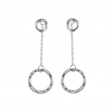HE8-Silver Two Way Circle Earrings