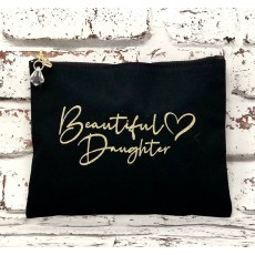 Beautiful Daughter Black Make Up Bag